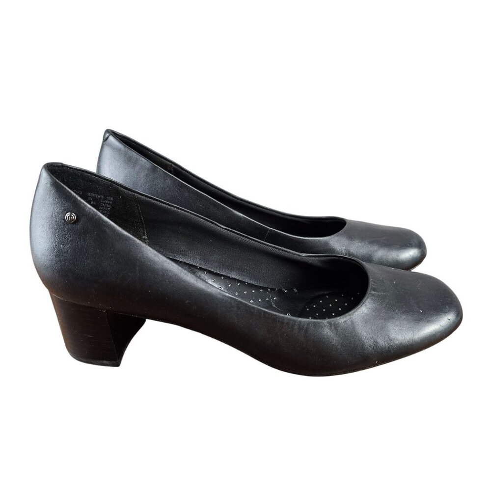 Rockport Leather Heels Black Womens Size 10M Pump‎ Shoes